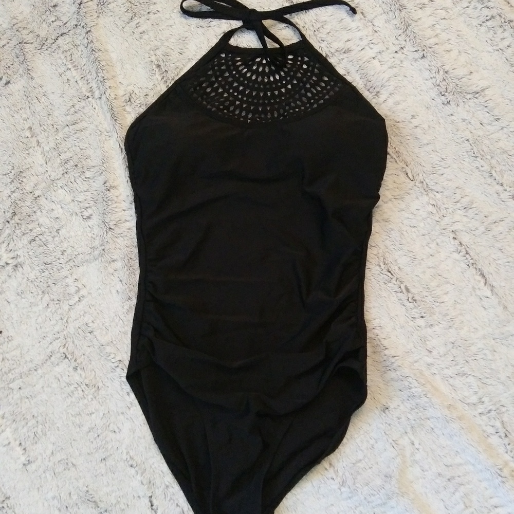 Black Halter Swim Suit